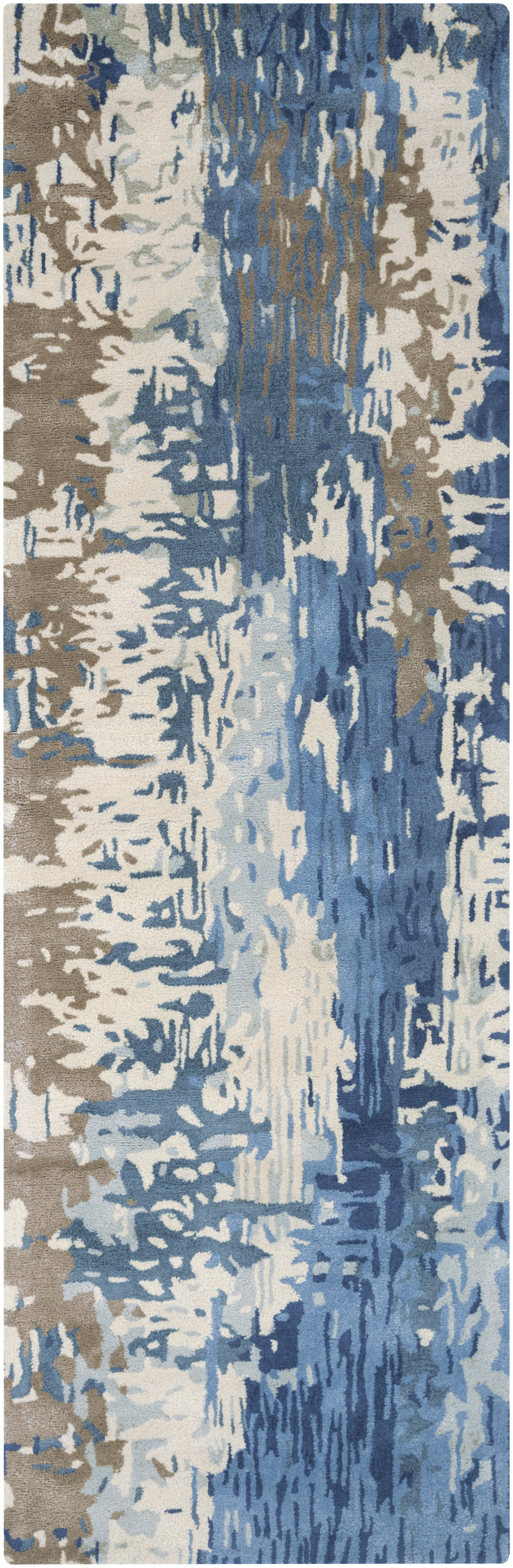 Utica 96 X 30 inch Dark Blue Rug, Runner