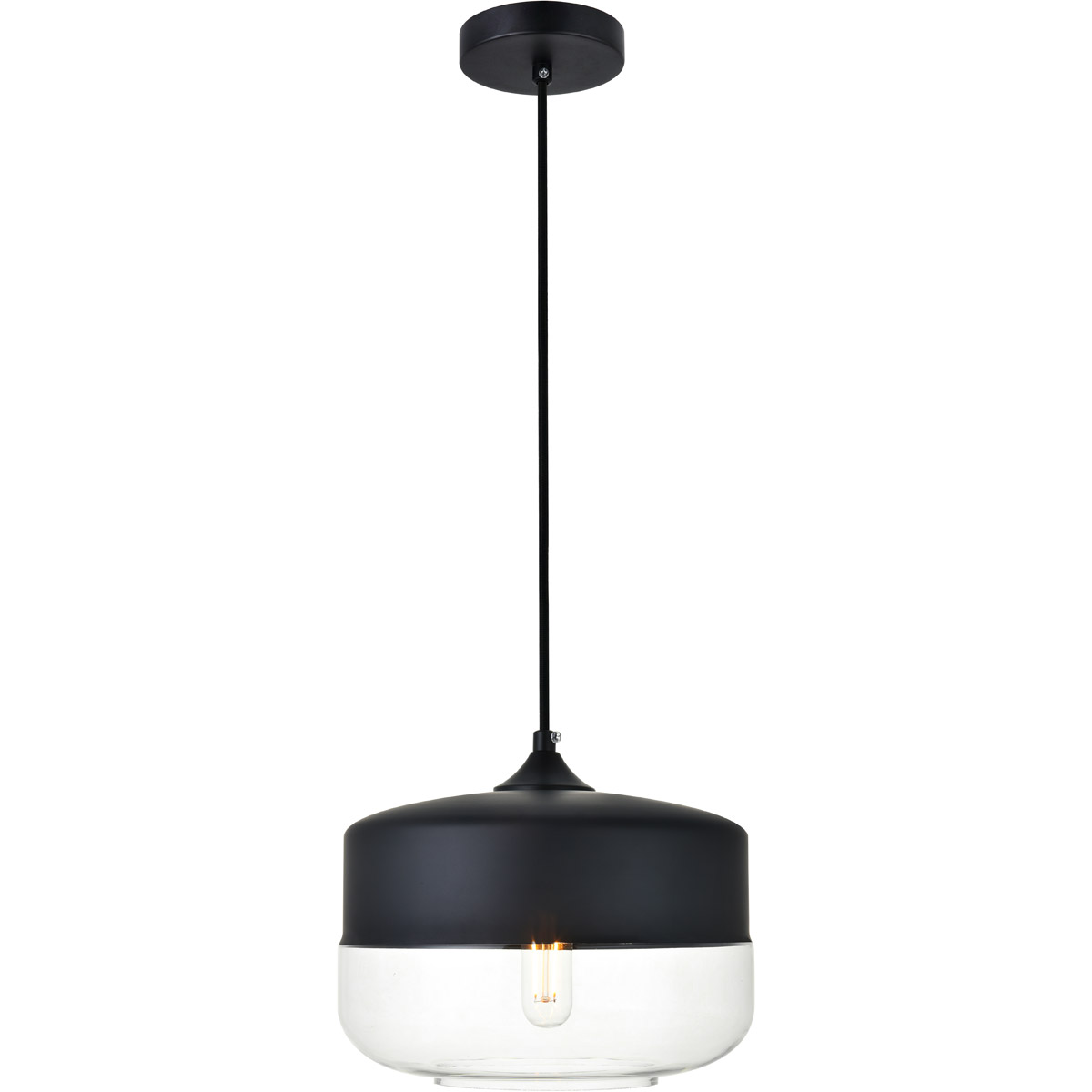Lock Haven 1 Light 9.8 inch Black Pendant Ceiling Light