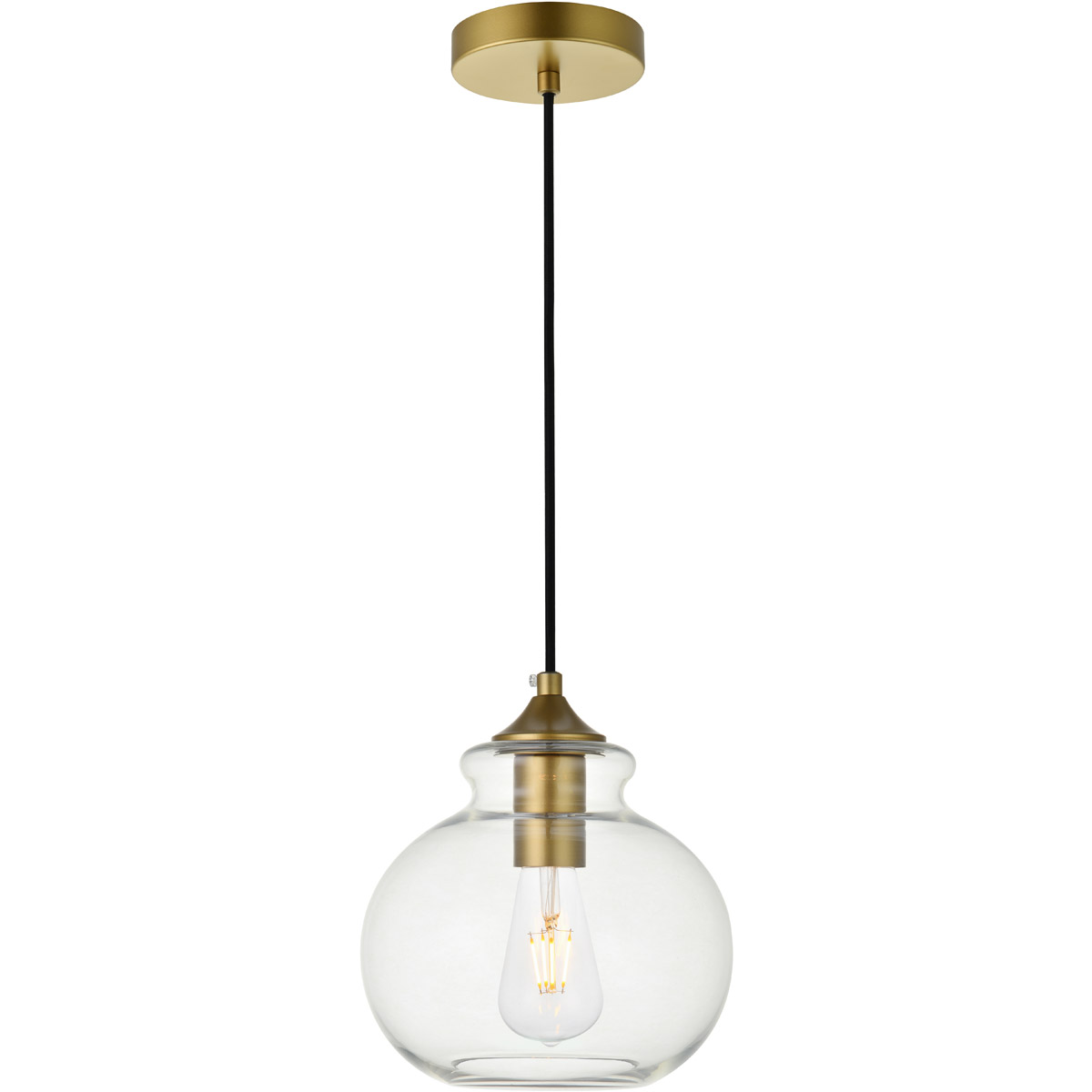 Gwynedd 1 Light 7.9 inch Brass Pendant Ceiling Light
